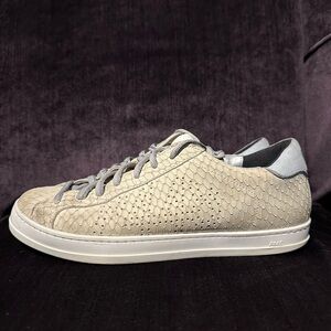 P448 Sneakers Size 39 • John Margot Leather Lace Up Comfort Shoes Low Top